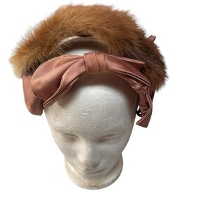 1950s Mink Fur & Satin Headband